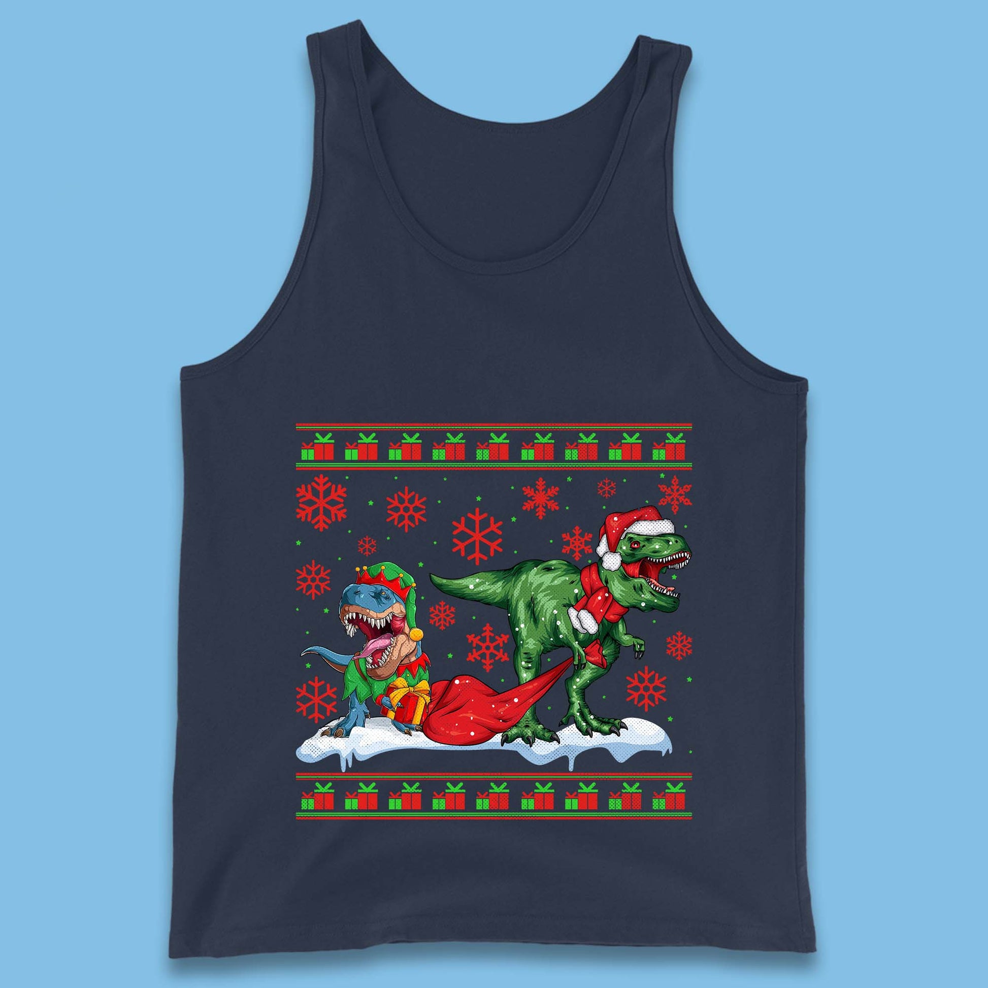 santa & elf costume tank top
