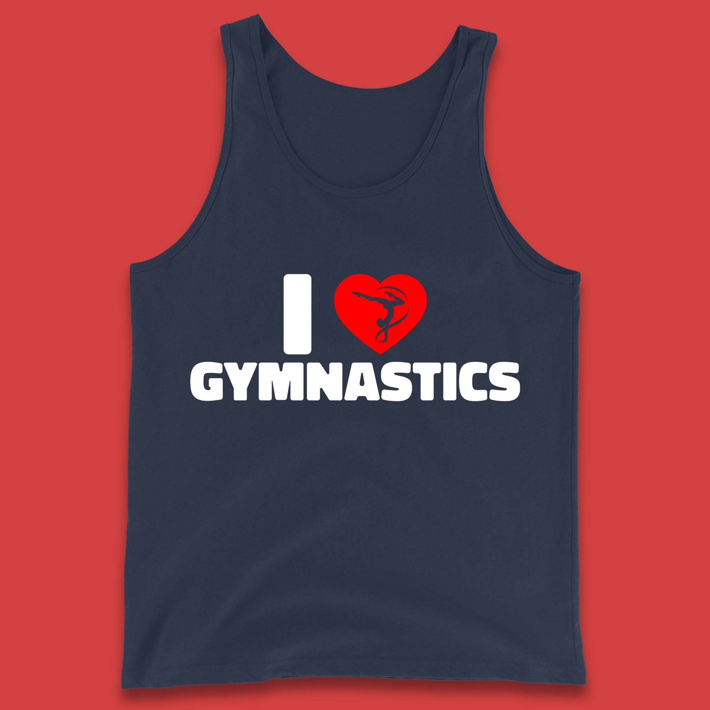 I Love Gymnastics Floor Exercises Sports Heart Gymnast Gymnastics Lover Tank Top