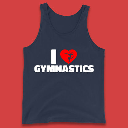 I Love Gymnastics Floor Exercises Sports Heart Gymnast Gymnastics Lover Tank Top