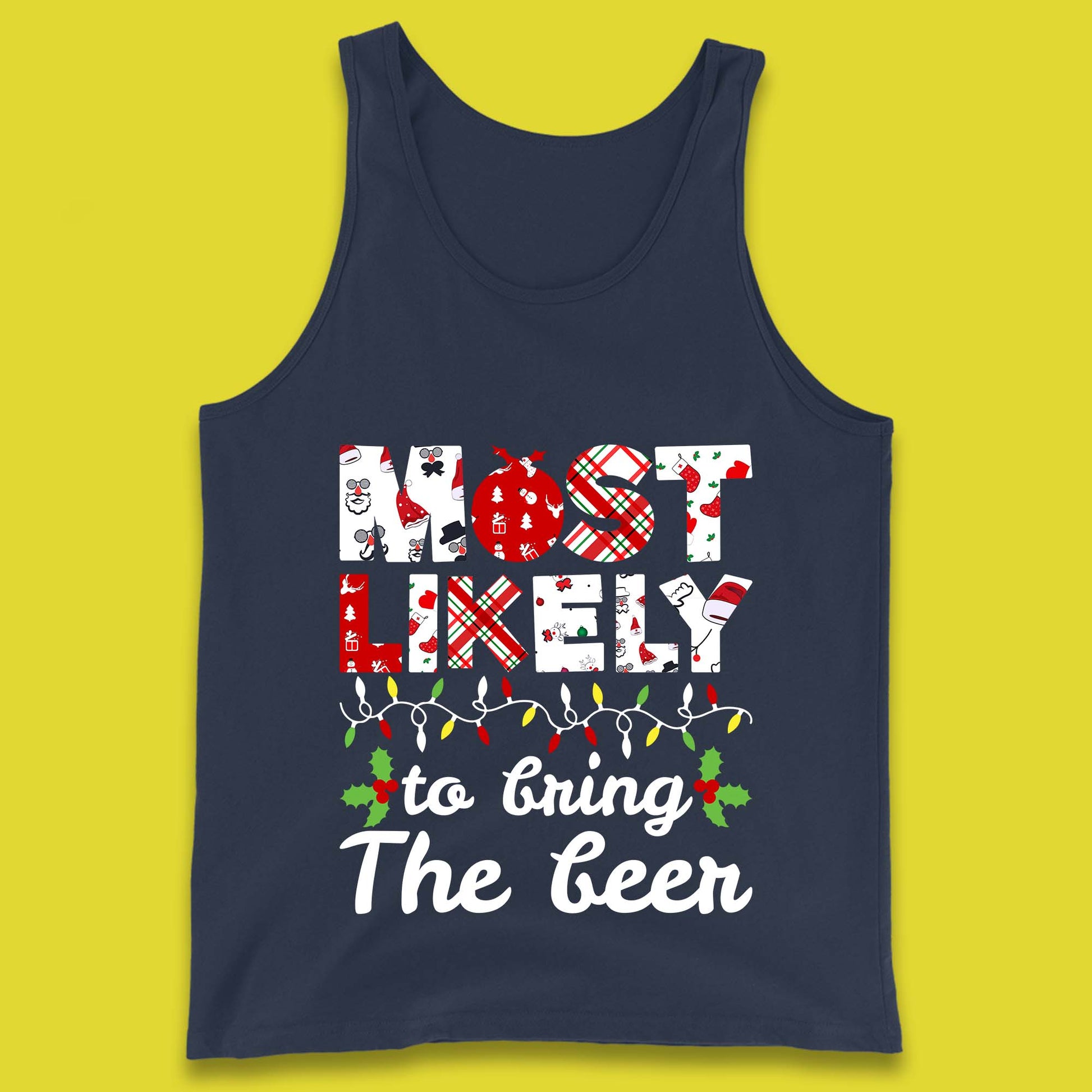 beer christmas tank top