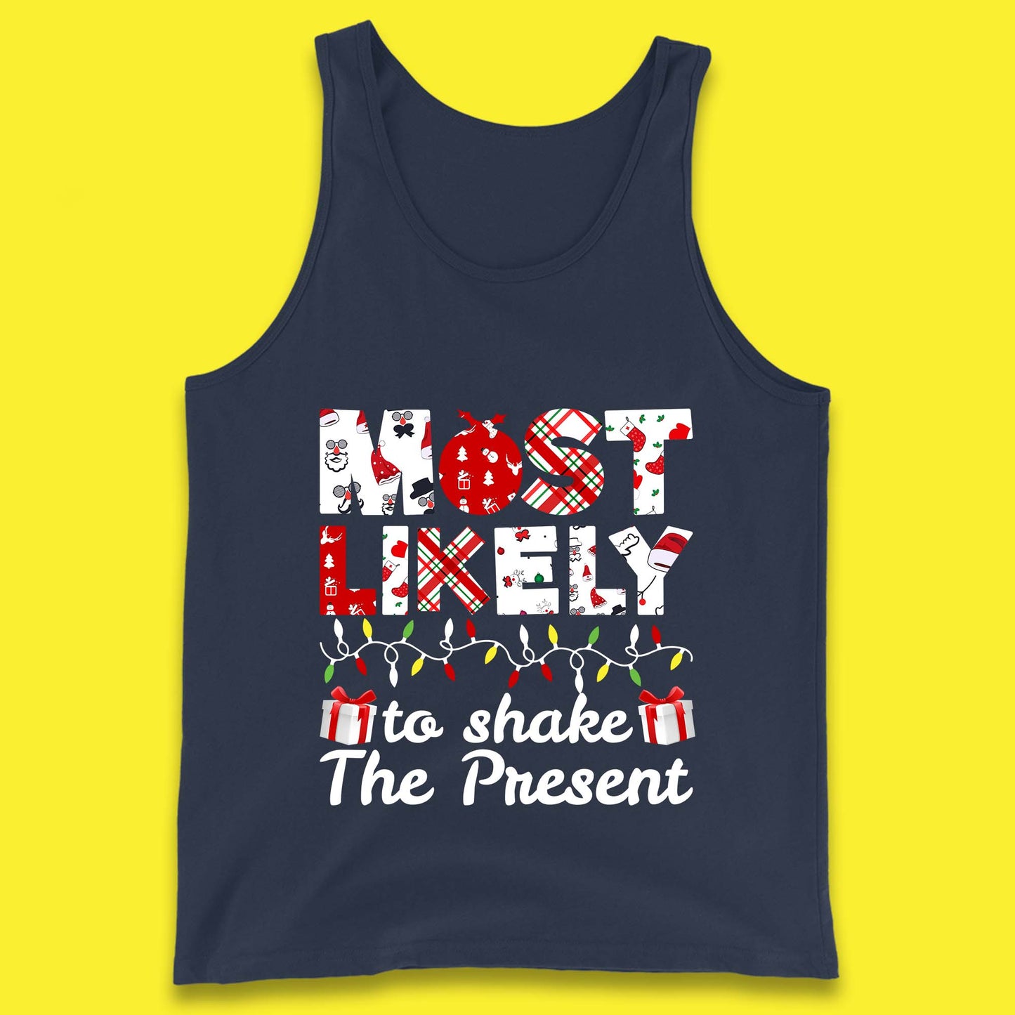 most likely to shake the present tank top