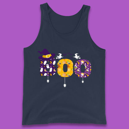 Boo With Spiders And Witch Hat Halloween Boo Ghosts Costume Tank Top