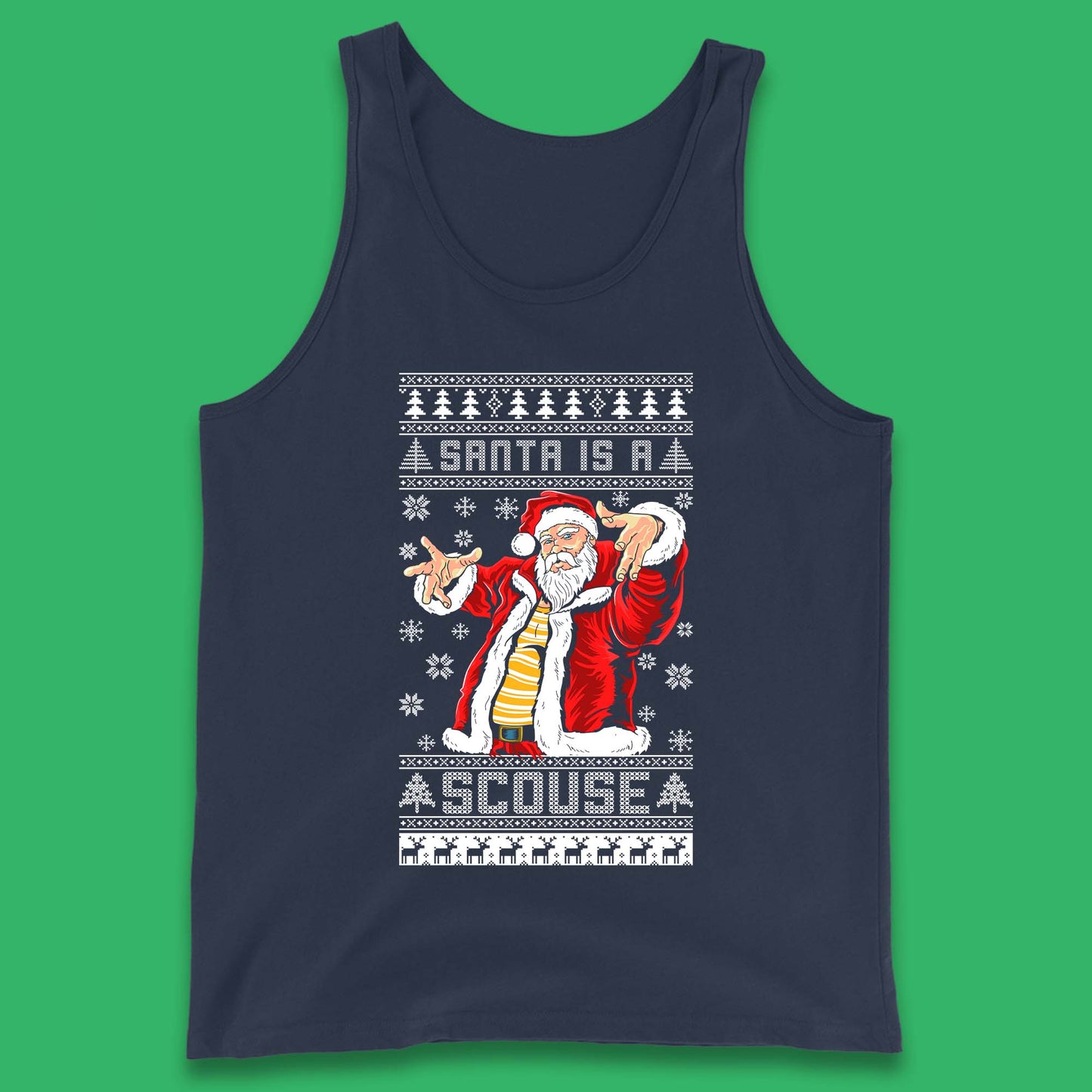 Santa Is A Scouse Christmas Tank Top