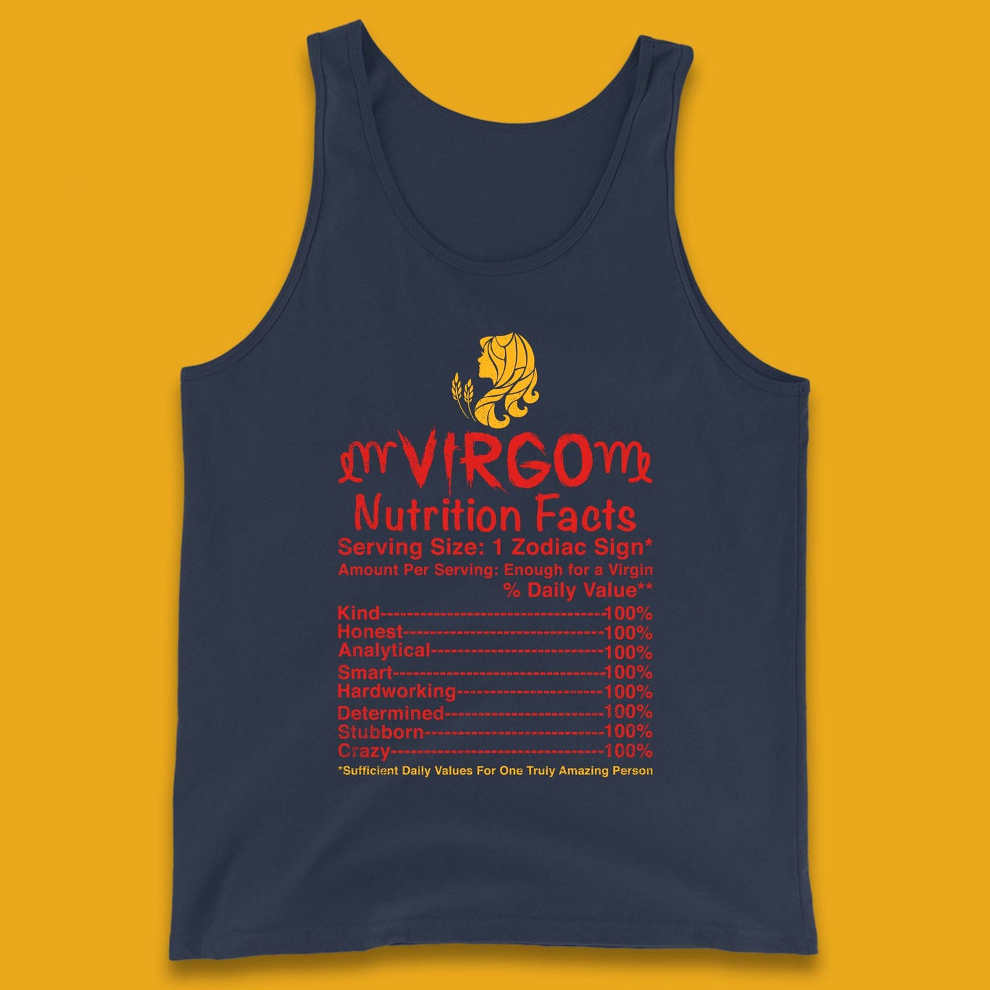 Virgo Nutrition Facts Tank Top