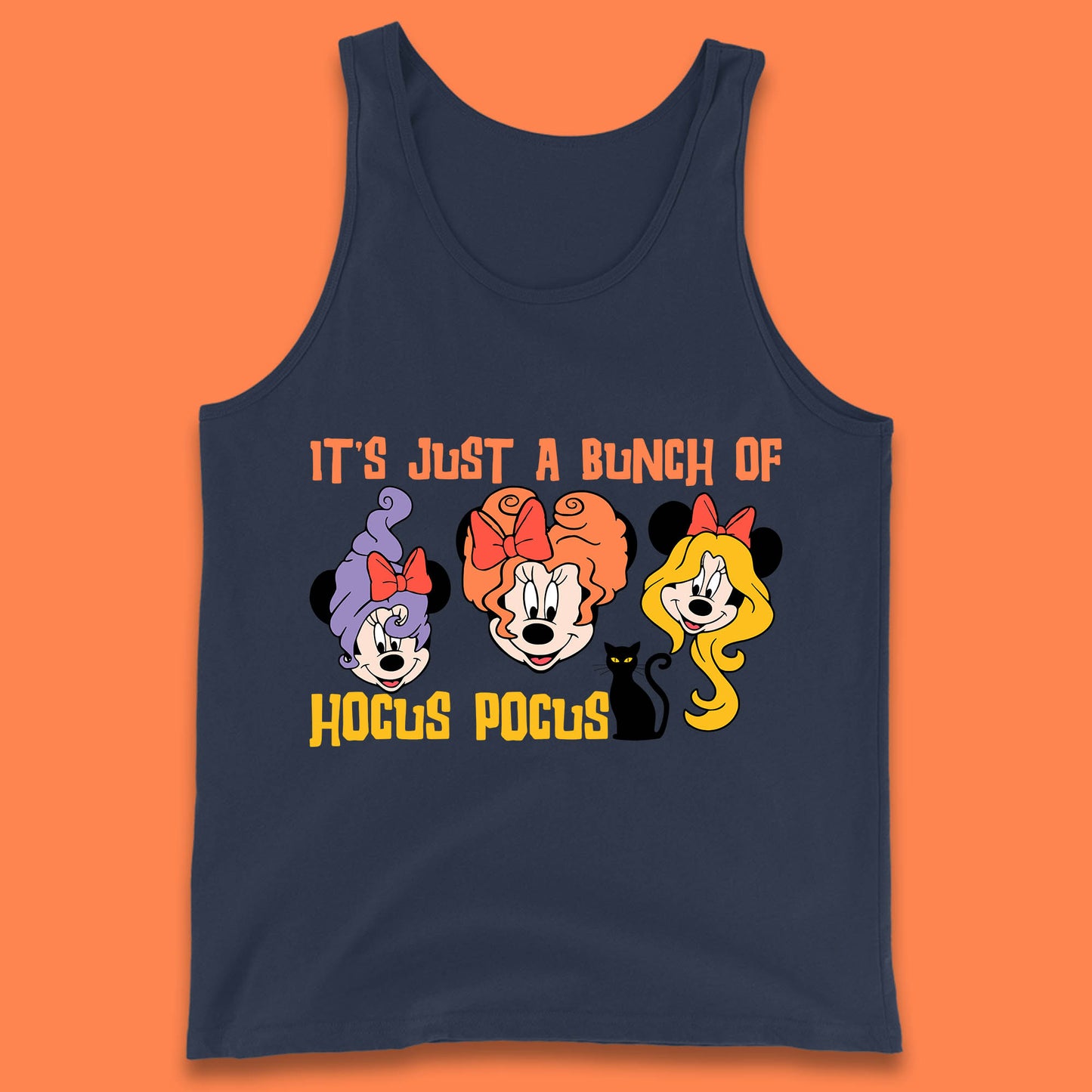 It's Just A Bunch Of Hocus Pocus Halloween Witches Minnie Mouse & Friends Disney Trip Tank Top