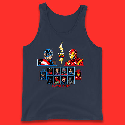 Captain America VS Iron Man Marvel Avengers Superheros Movie Character Panther Widow Thor Tank Top