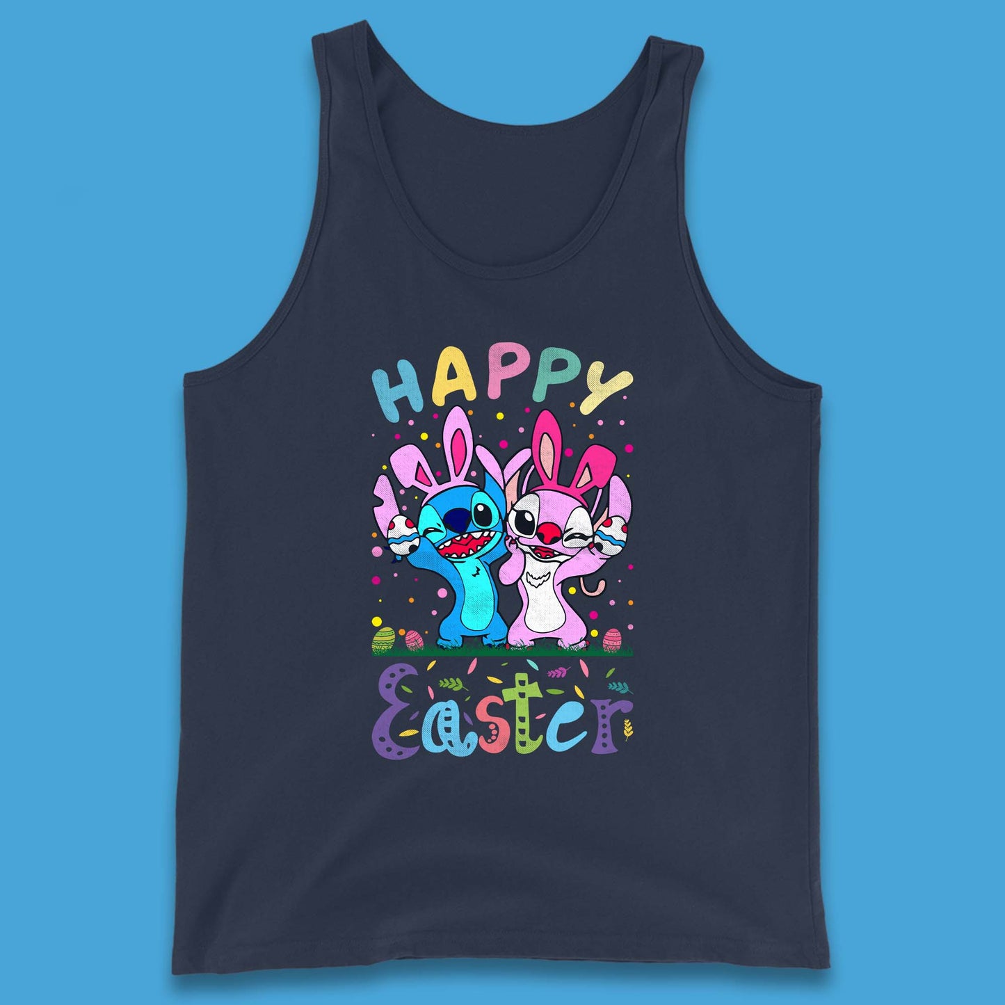 Happy Easter Stitch Tank Top