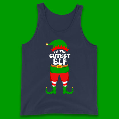im the cutest elf christmas tank top
