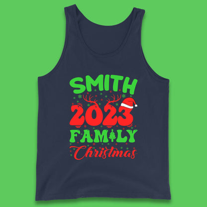 Personalised 2023 Family Christmas Your Name Xmas Matching Family Costume Tank Top