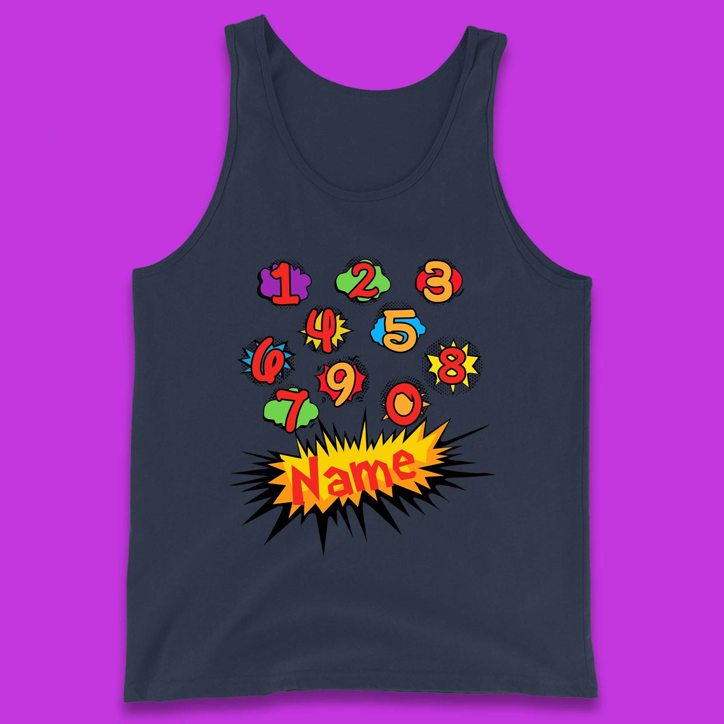 Personalised Number Day Tank Top