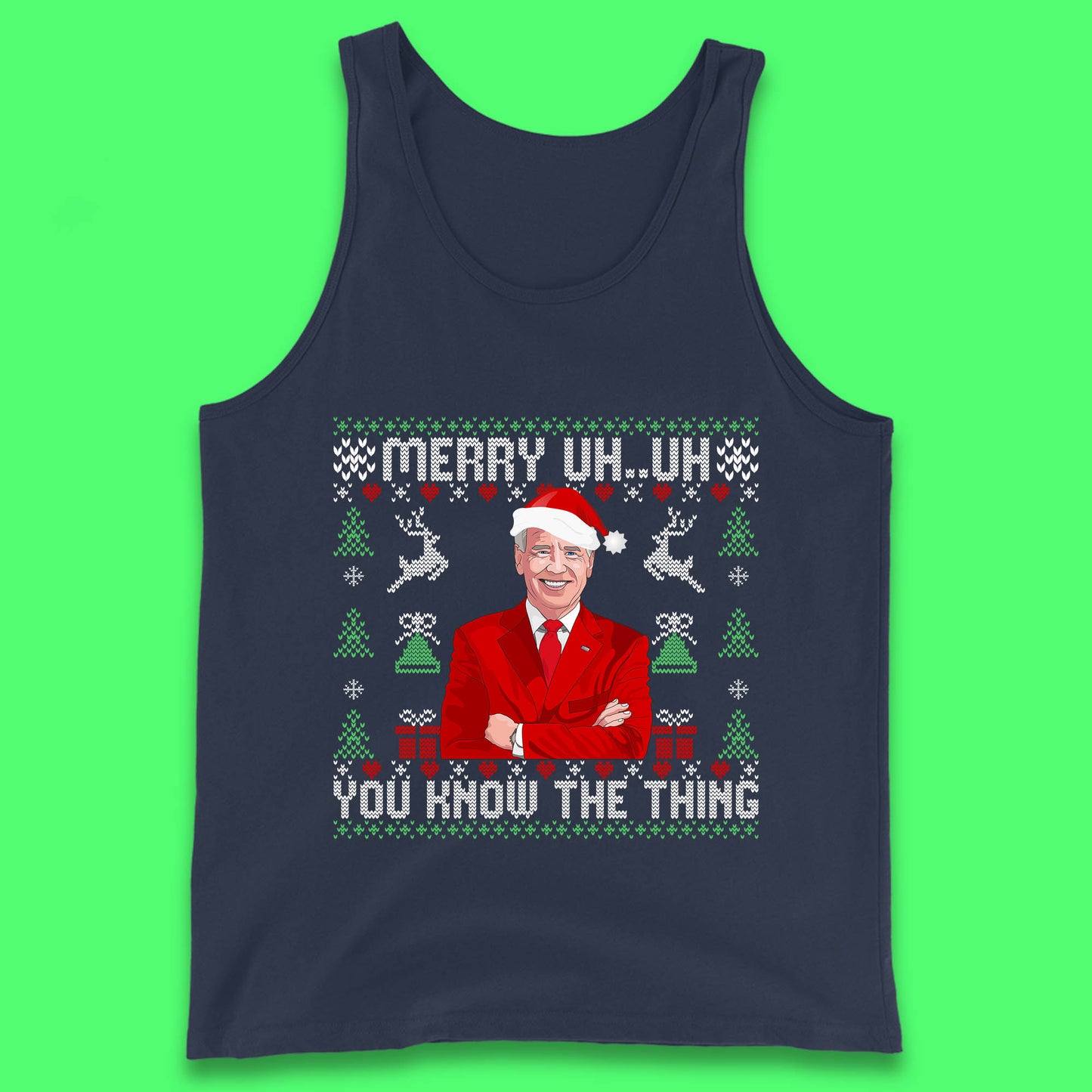 joe biden christmas tank top