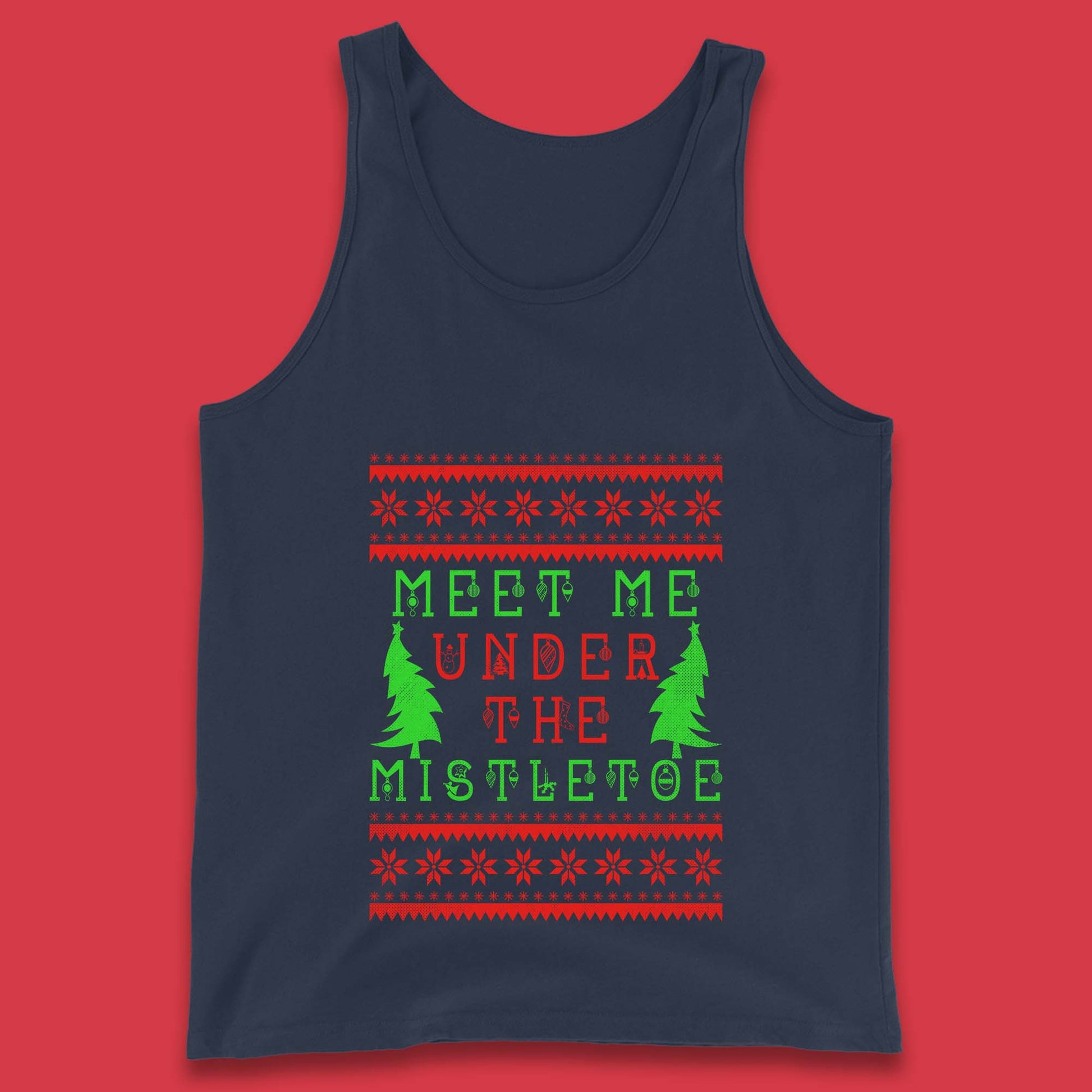 mistletoe christmas tank top