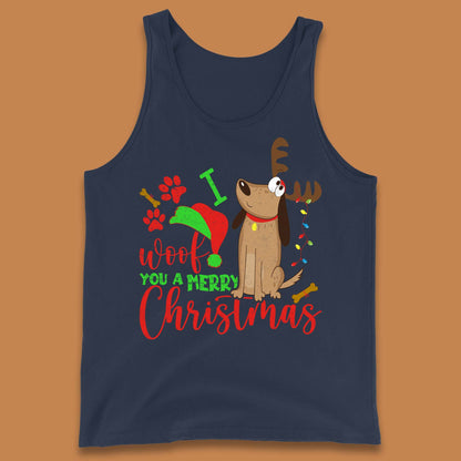 I Woof You A Merry Christmas Tank Top