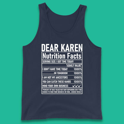 Dear Karen Nutrition Facts Tank Top