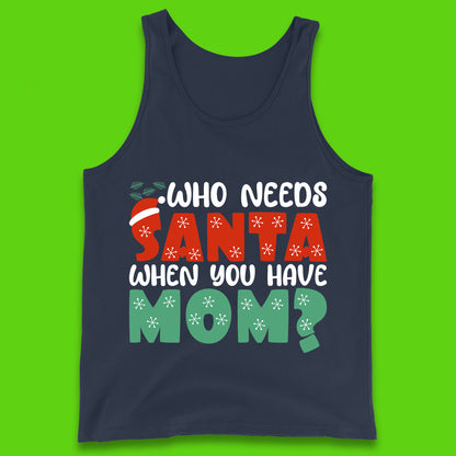 santa mom christmas tank top