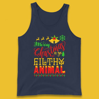 merry christmas ya filthy animal tank top