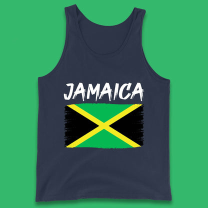 Jamaica Distressed Flag Country In The Caribbean Jamaican Flag Patriotism Tank Top