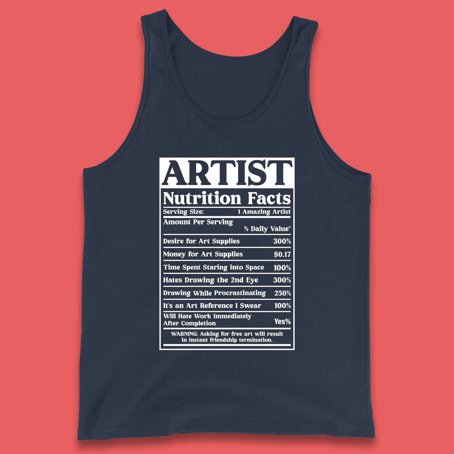 Artist Nutrition Facts Tank Top