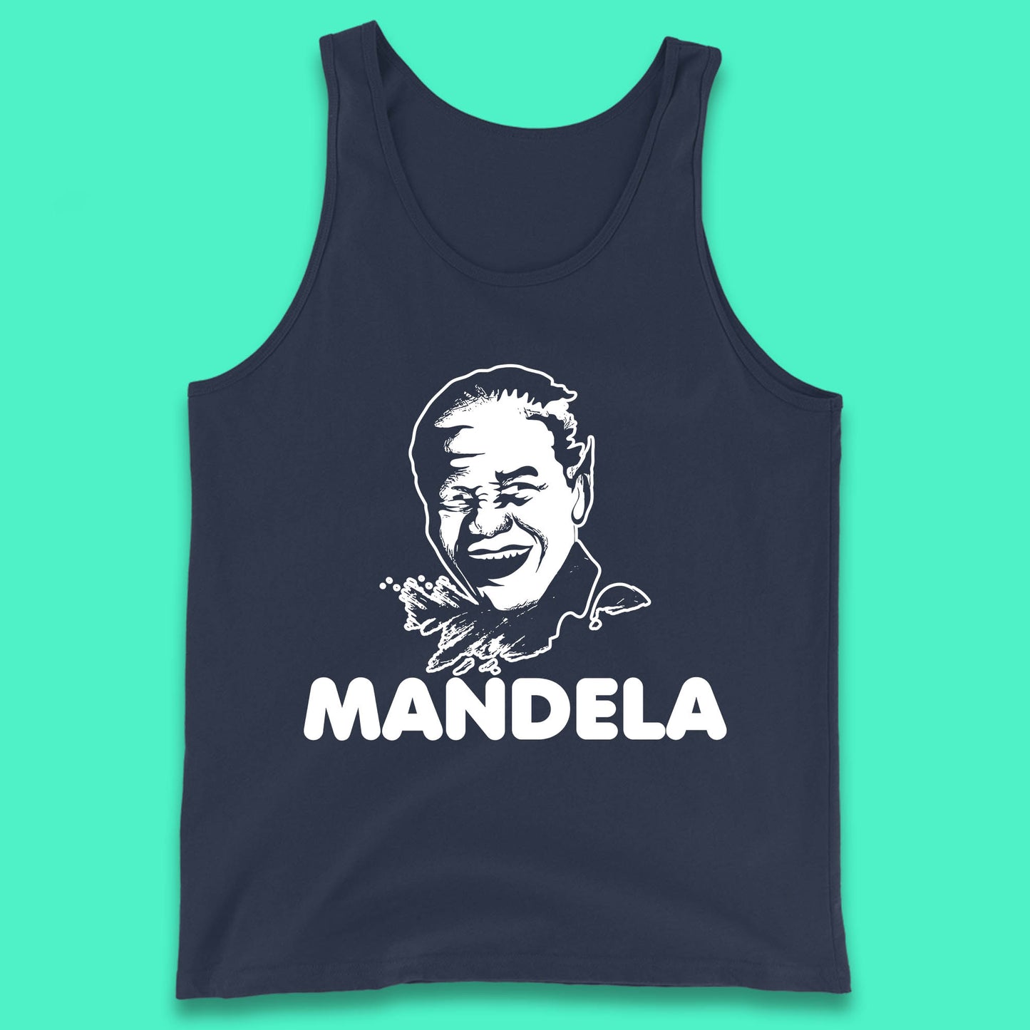 Mandela Portrait Art Black Lives Matter Nelson Mandela International Day Tank Top