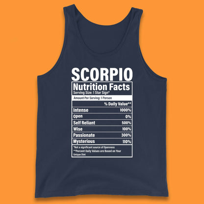Scorpio Nutrition Facts Tank Top