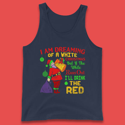 santa claus drinking tank top