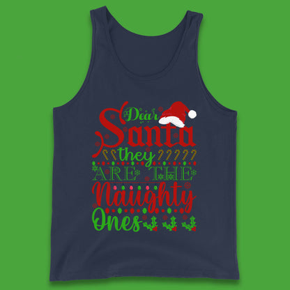dear santa christmas tank top