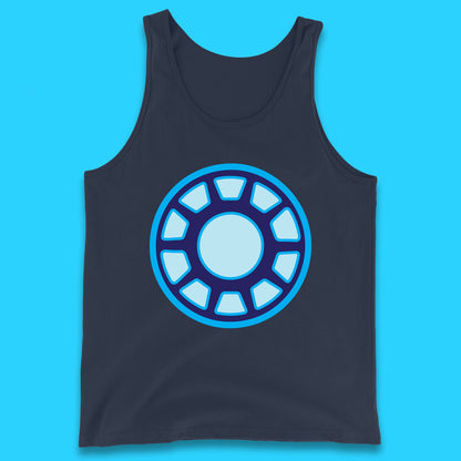 Iron Man Logo Superhero Iron Man ARC Reactor Hook Loop Tactics Morale Tony Stark Avengers Movie Tank Top