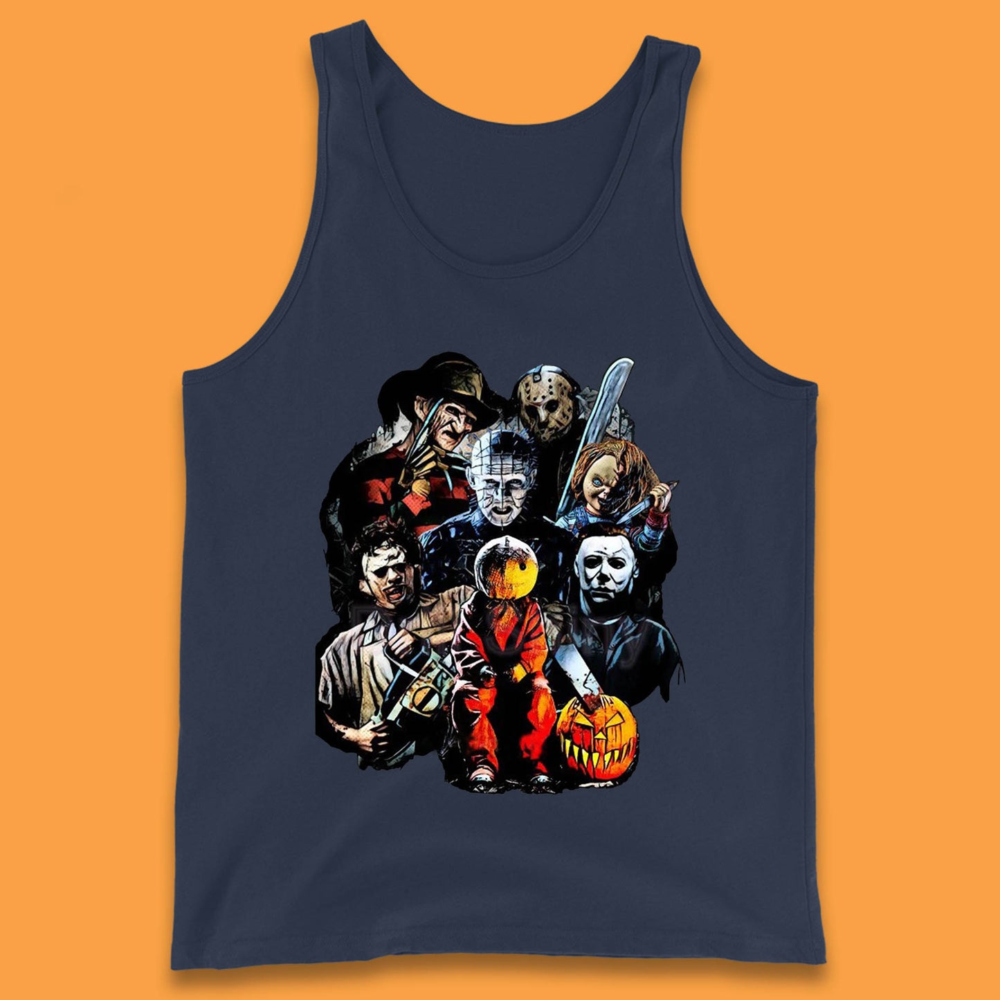 Halloween Horror Movie Characters Friends Halloween Villians Serial Killers Tank Top