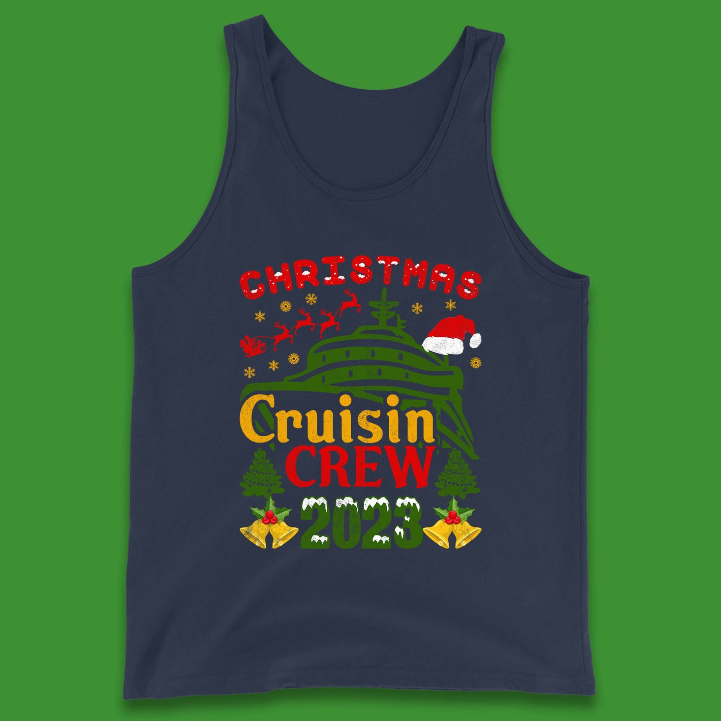 Christmas Cruisin Crew 2023 Xmas Cruise Vacation Cruising Squad Tank Top
