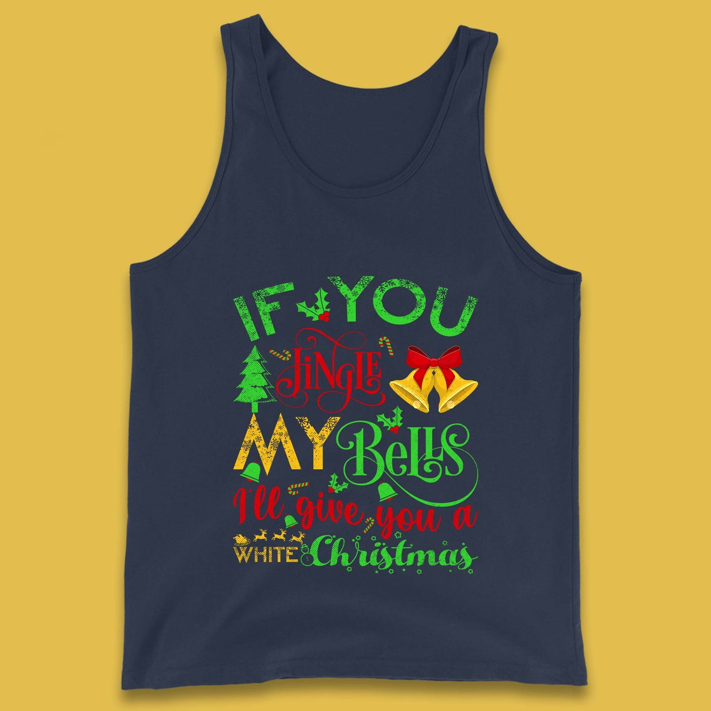 jingle bells funny tank top