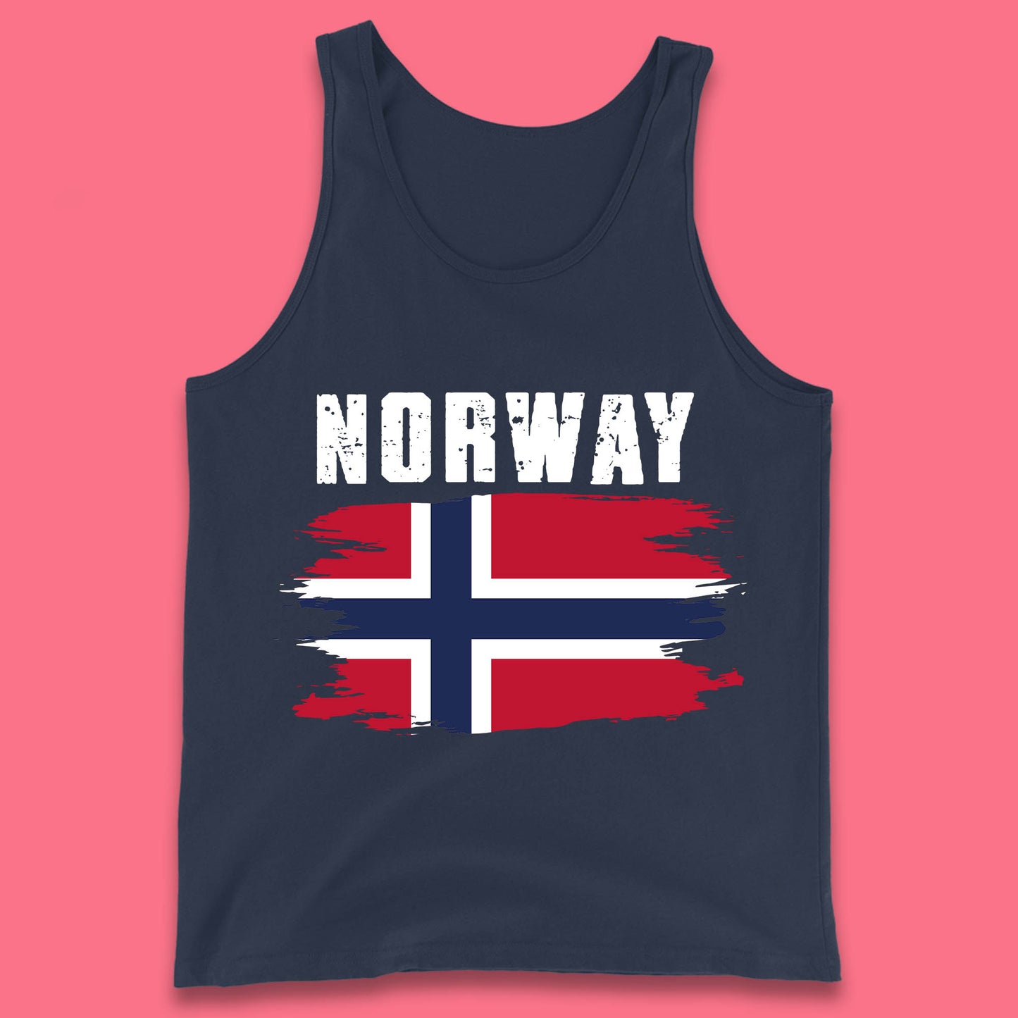Distressed Norway Flag Kingdom Of Norway Patriotic Norwegian Flag Tank Top