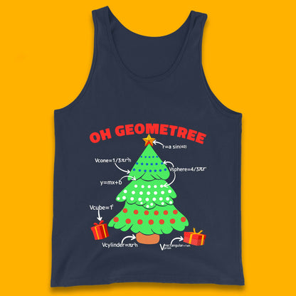 oh geometree christmas tree math geometry tank top