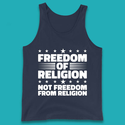 Freedom Of Religion Not Freedom From Religion Separation Of Church Of State Anti-Fascist Tank Top