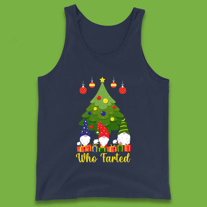 who farted christmas gnomes funny tank top