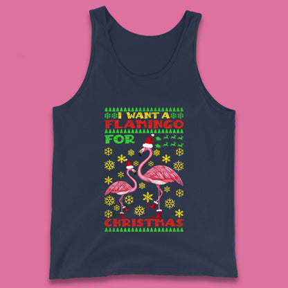 flamingo christmas tank top