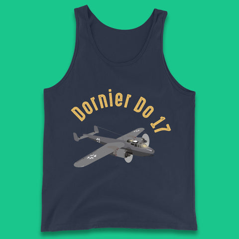 Dornier Do 17 Twin Engined Light Bomber Vintage Retro Military Fighter Jets World War II Remembrance Day Royal Air Force Tank Top