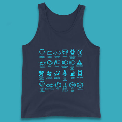Warning Signs 101 Funny Racing Auto Mechanic Manual Shifting Funny Driving Tank Top