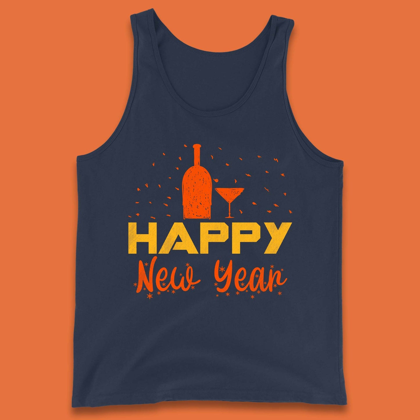 Happy New Year Wine Drinking Tank Top
