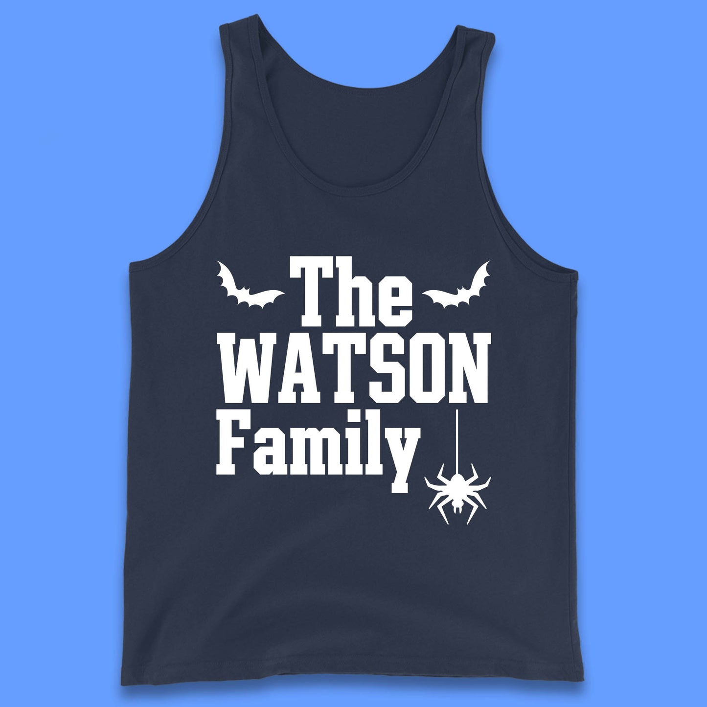 Personalised Halloween Family Your Name Horror Scary Spooky Matching Costume Tank Top