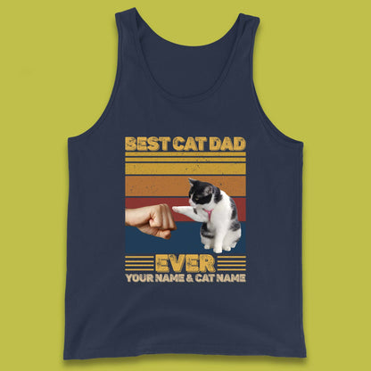 Personalised Best Cat Dad Ever Tank Top
