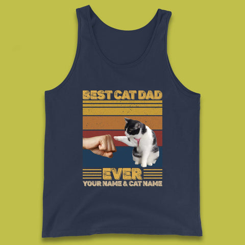 Personalised Best Cat Dad Ever Tank Top
