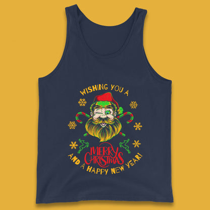 winking santa tank top