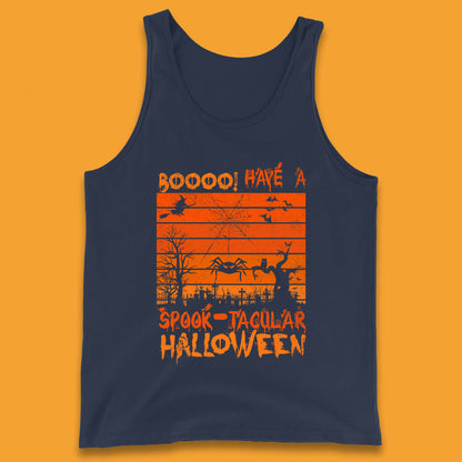 Booo Have A Spook Tacular Halloween Graveyards With Dead Tree Horror Scary Tank Top
