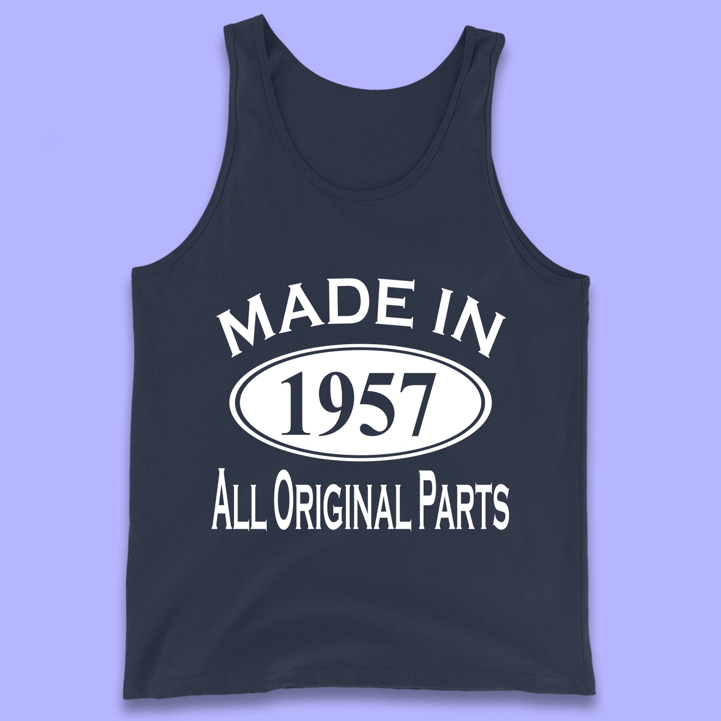 Made In 1957 All Original Parts Vintage Retro 66th Birthday Funny 66 Years Old Birthday Gift Tank Top