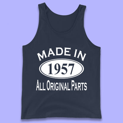 Made In 1957 All Original Parts Vintage Retro 66th Birthday Funny 66 Years Old Birthday Gift Tank Top