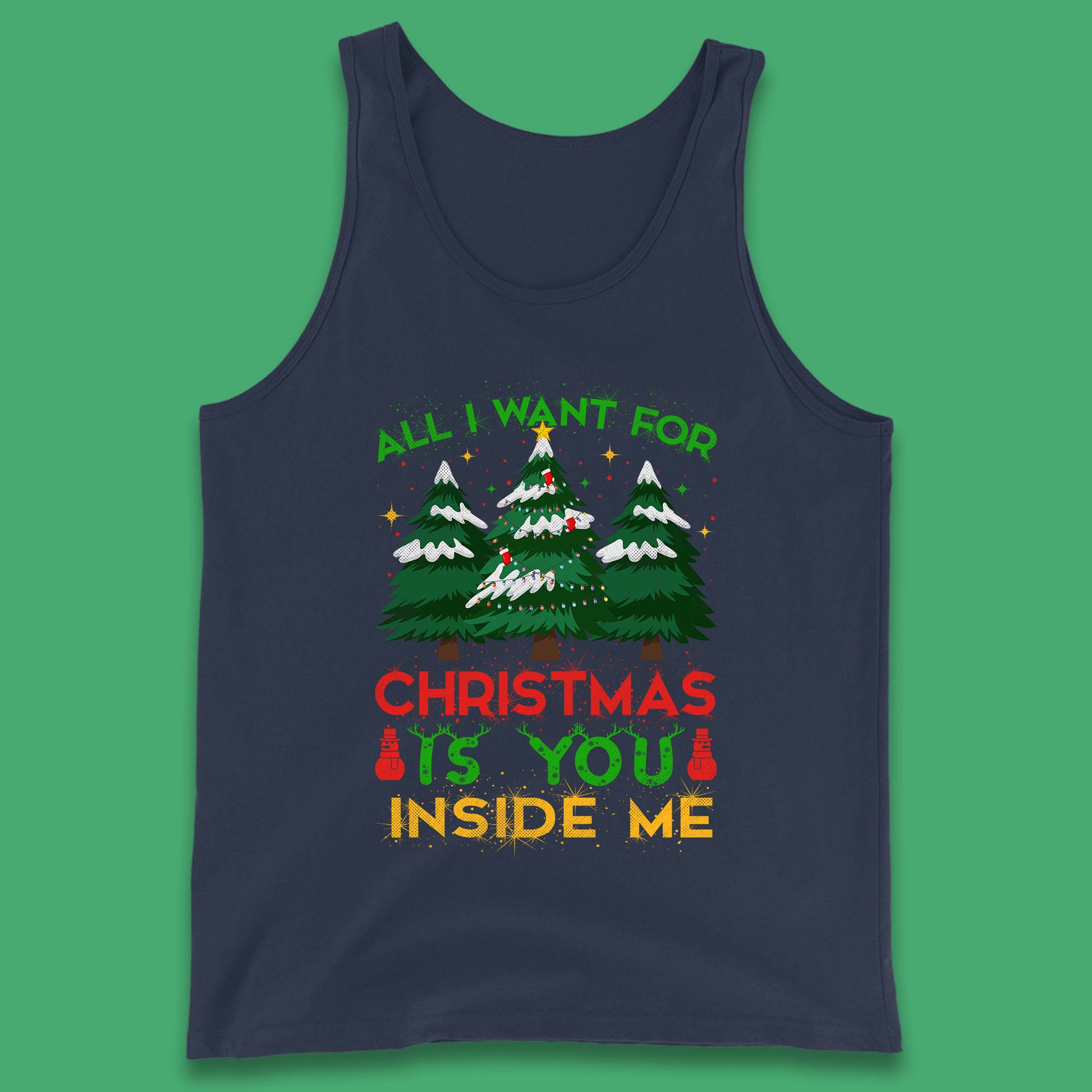 christmas tree ringer tank top