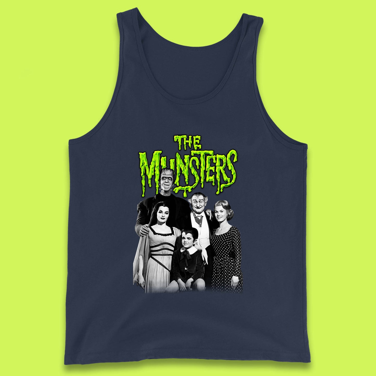 Vintage The Munsters Family TV Series Halloween Frankenstein Horror Scary Tank Top