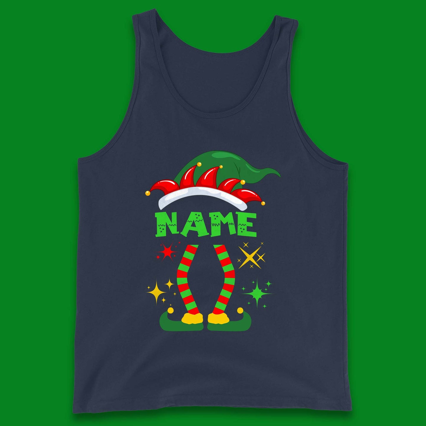 Personalised Elf Christmas Tank Top