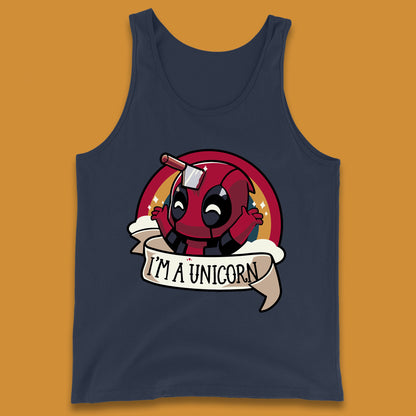 I'm A Unicorn Funny Deadpool Rainbow Colors Marvel Avengers Superhero Fictional Character Tank Top