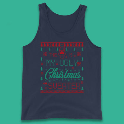 Ugly Christmas Sweater Reindeer Tank Top
